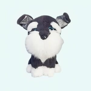 Grijze Husky Knuffel Zachte Realistische Hond De Knuffel