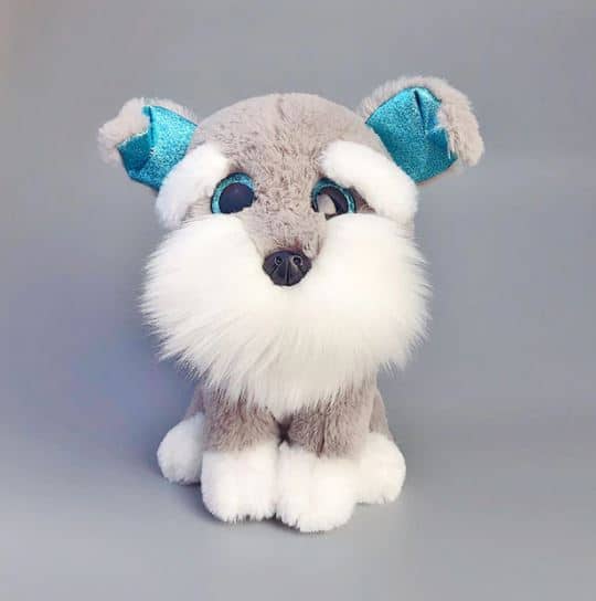 Grijze Husky Knuffel Zachte Realistische Hond De Knuffel