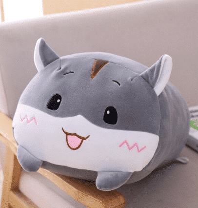 Grijze Kat Knuffel Kussen Grote Zachte Metgezel De Knuffel