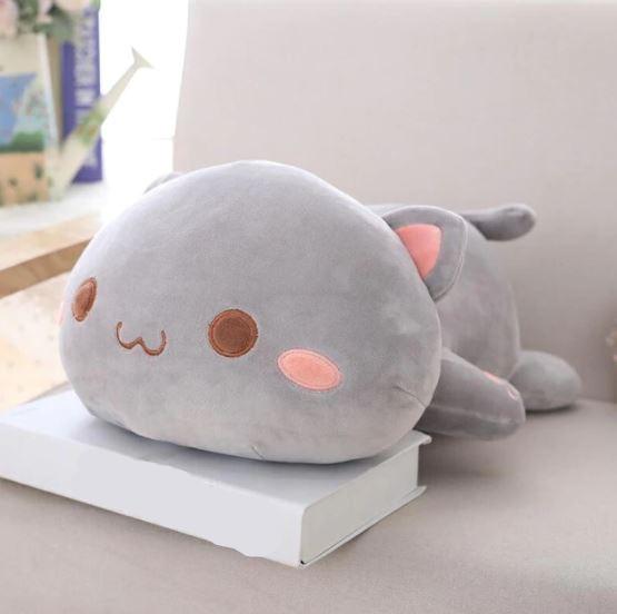 Grijze Knuffel Kat Kawaii Ultra Zachte Pluche De Knuffel