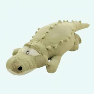 Grijze Knuffel Krokodil Kussen Pluche Zachtkussen De Knuffel