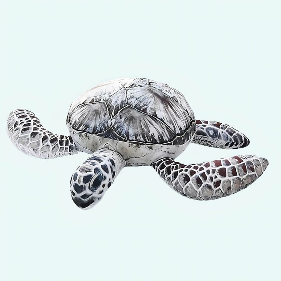 Grijze Knuffel Schildpad in Zachte Pluche De Knuffel