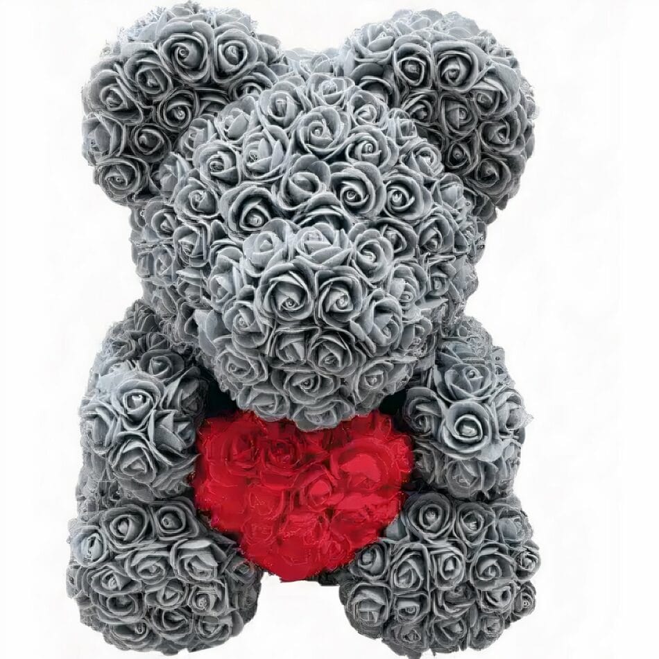 Grijze Knuffelbeer Met Roze Accenten Voor Valentijn En Troost De Knuffel