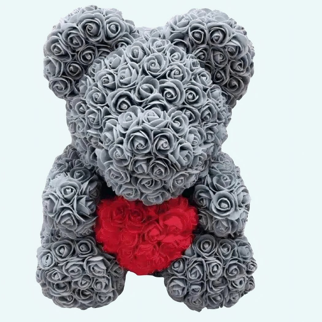 Grijze Knuffelbeer Met Roze Accenten Voor Valentijn En Troost De Knuffel