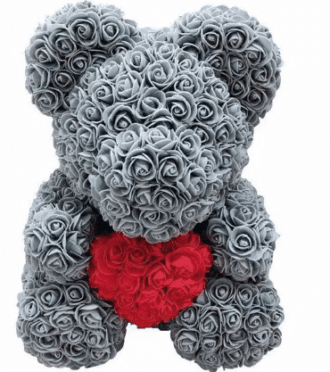 Grijze Knuffelbeer Met Roze Accenten Voor Valentijn En Troost De Knuffel