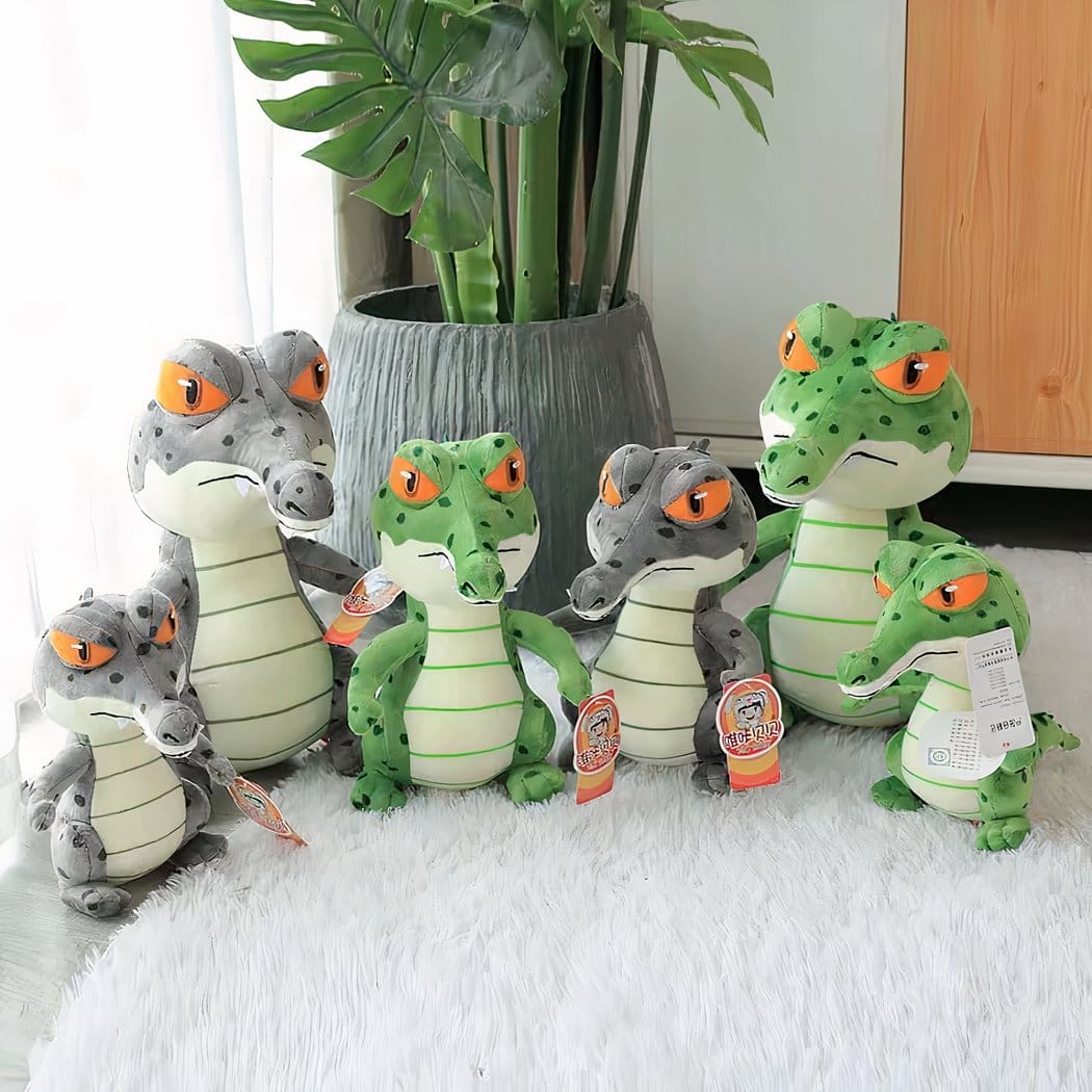 Grijze Krokodil Knuffel Circa 25 Cm Superschattig De Knuffel