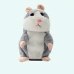 Grijze Pluche Knuffel Hamster Met Praatfunctie En Zingt Af En Toe De Knuffel
