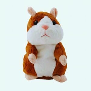 Grijze Pluche Knuffel Hamster Met Praatfunctie En Zingt Af En Toe De Knuffel