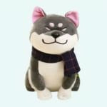 Grijze Shiba Inu Knuffel Hond Ongeveer 40 cm Lang De Knuffel