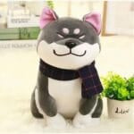 Grijze Shiba Inu Knuffel Hond Ongeveer 40 cm Lang De Knuffel