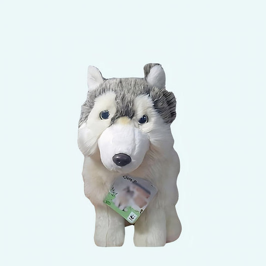 Grijze Siberische Wolf Knuffel Zachte Pluche De Knuffel