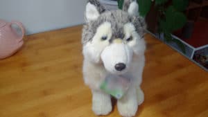 Grijze Siberische Wolf Knuffel Zachte Pluche De Knuffel