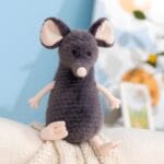 Grijze Superzachte Knuffel Muis 25 Cm Met Realistische Muisuiter De Knuffel