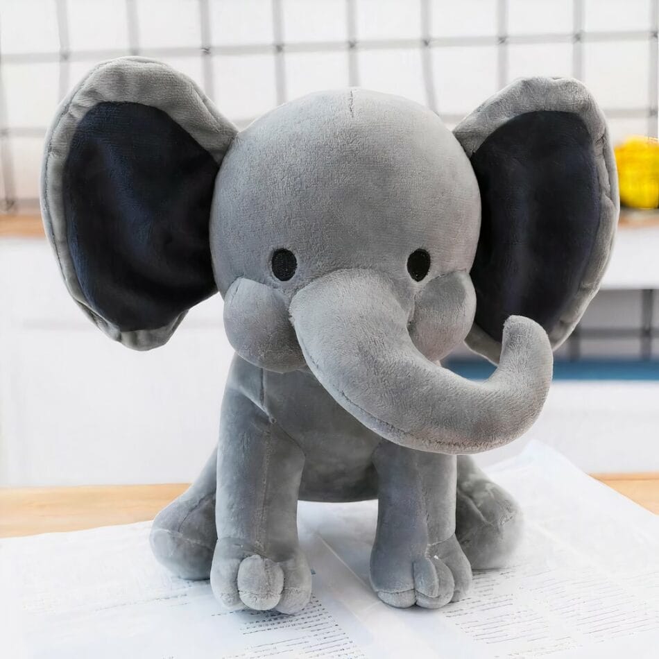 Grijze Superzachte Olifant Knuffel voor Baby Machinewasbaar De Knuffel