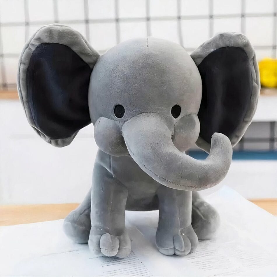 Grijze Superzachte Olifant Knuffel voor Baby Machinewasbaar De Knuffel