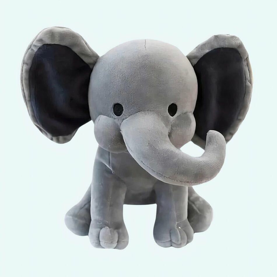 Grijze Superzachte Olifant Knuffel voor Baby Machinewasbaar De Knuffel