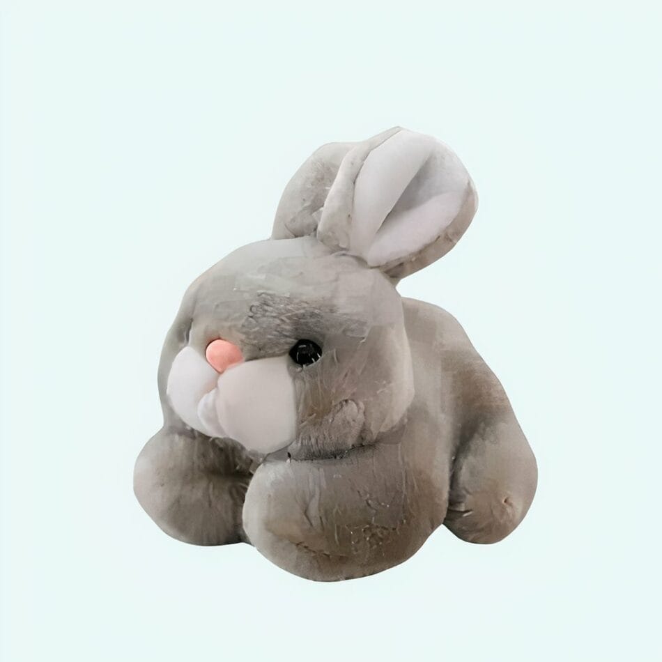 Grijze Superzachte Pluizige Knuffelkonijn Middelgroot De Knuffel