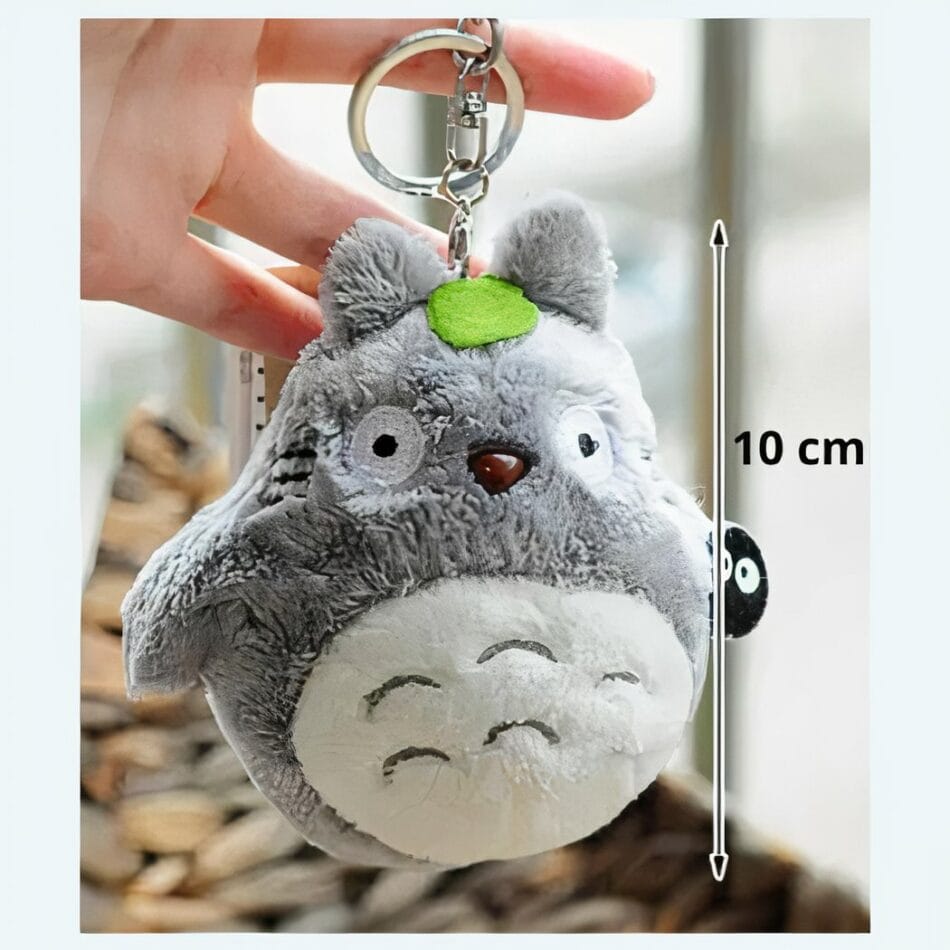 Grijze Totoro Knuffel Sleutelhanger 10 cm De Knuffel