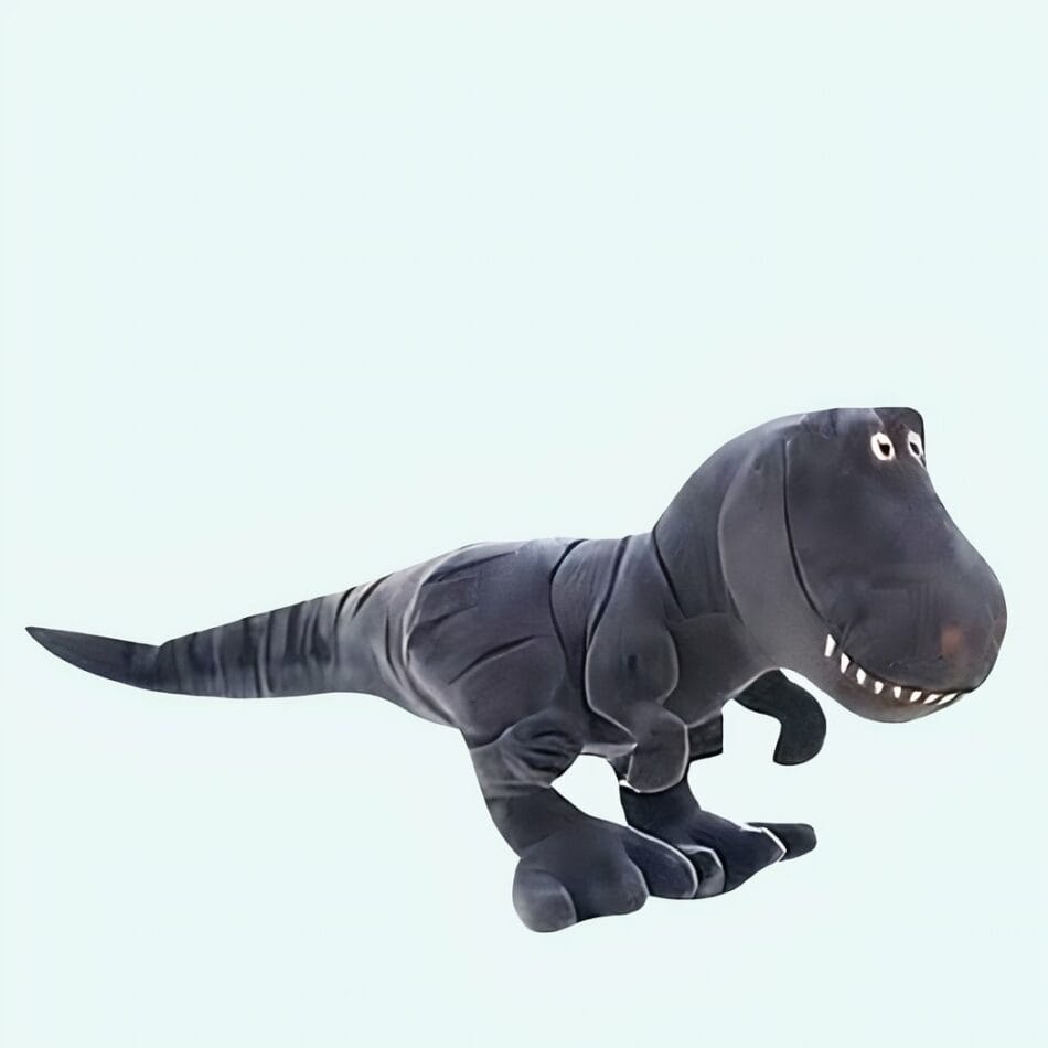 Grijze Tyrannosaurus Knuffel Schattige Dinosaurus Met Zachte Vacht De Knuffel