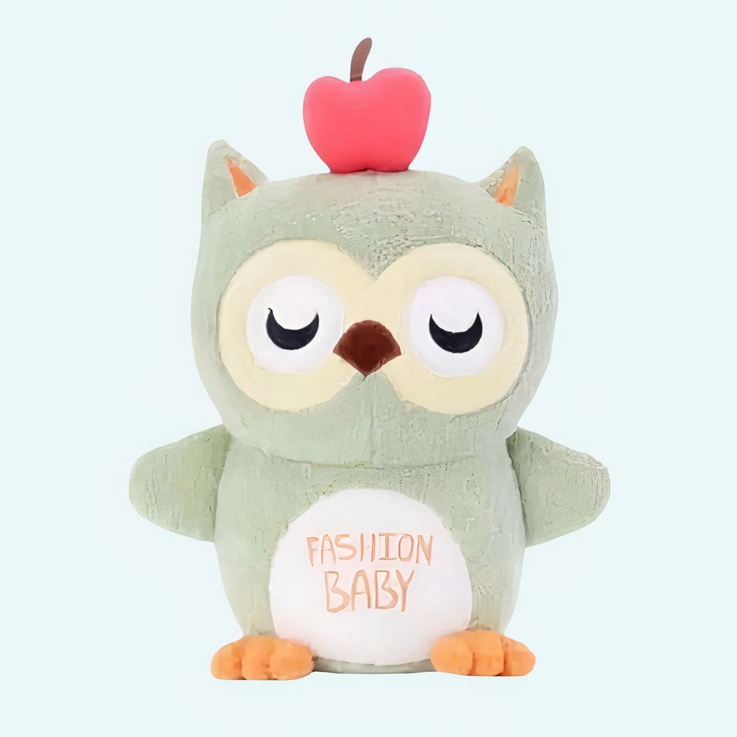 Grijze Uil Knuffel Superschattig Zacht Pluche Met Donkere Ogen 15 cm De Knuffel