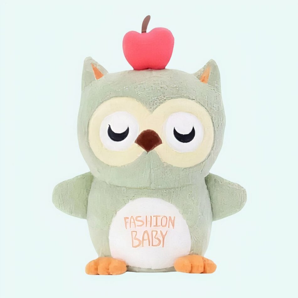 Grijze Uil Knuffel Superschattig Zacht Pluche Met Donkere Ogen 15 cm De Knuffel