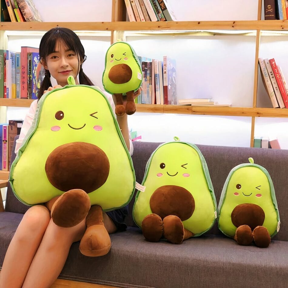 Groene Avocado Knuffel Voor Meisjes Zacht En Schattig Met Glimlach De Knuffel