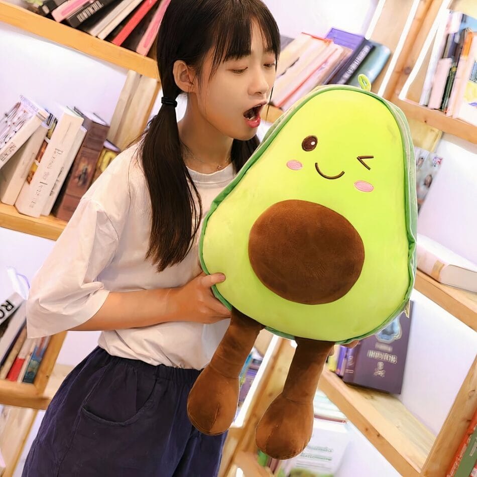 Groene Avocado Knuffel Voor Meisjes Zacht En Schattig Met Glimlach De Knuffel