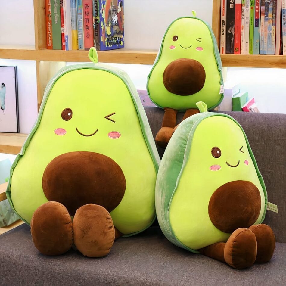 Groene Avocado Knuffel Voor Meisjes Zacht En Schattig Met Glimlach De Knuffel