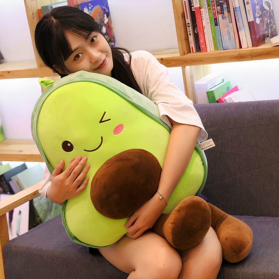 Groene Avocado Knuffel Voor Meisjes Zacht En Schattig Met Glimlach De Knuffel
