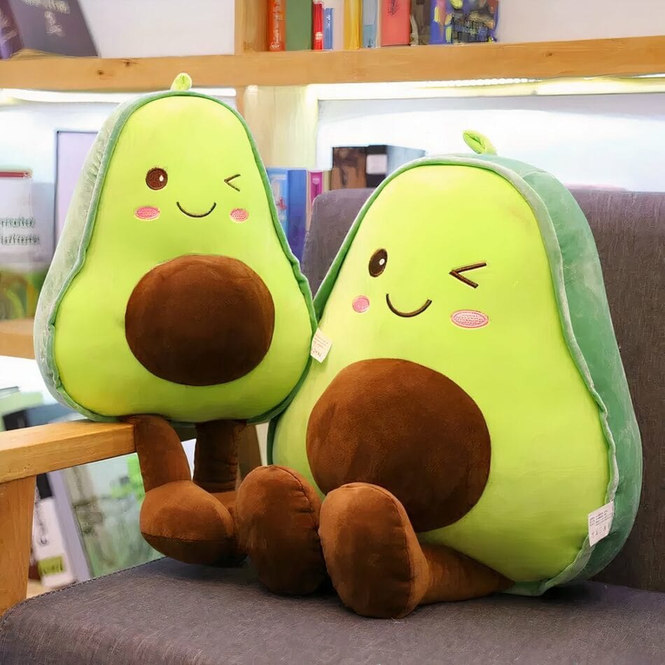 Groene Avocado Knuffel Voor Meisjes Zacht En Schattig Met Glimlach De Knuffel