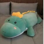 Groene Dinosaurus Knuffel Met Kussen Voor Dutjes En Reizen De Knuffel