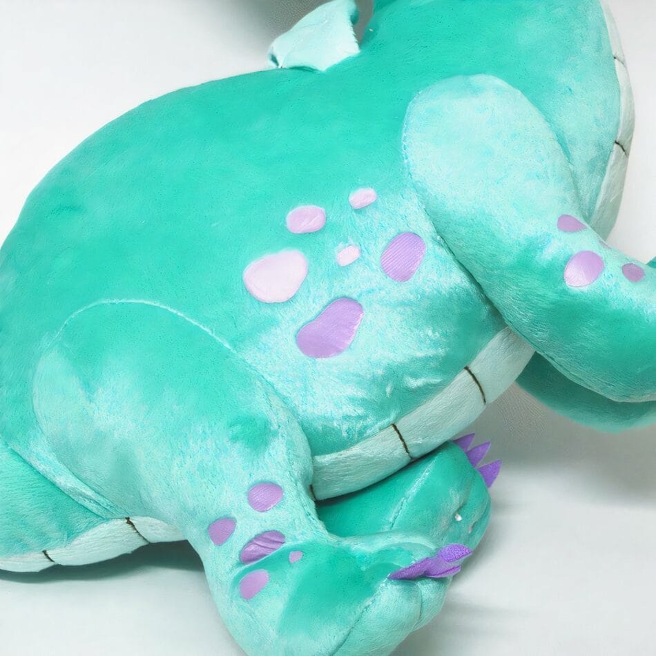 Groene Draak Knuffel Zachte Pluche met Lange Wimpers en Roze Vlekjes De Knuffel