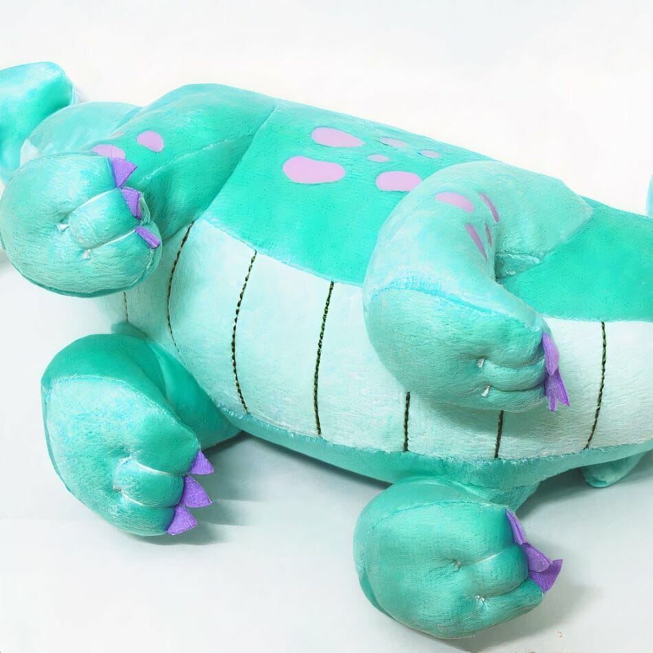 Groene Draak Knuffel Zachte Pluche met Lange Wimpers en Roze Vlekjes De Knuffel