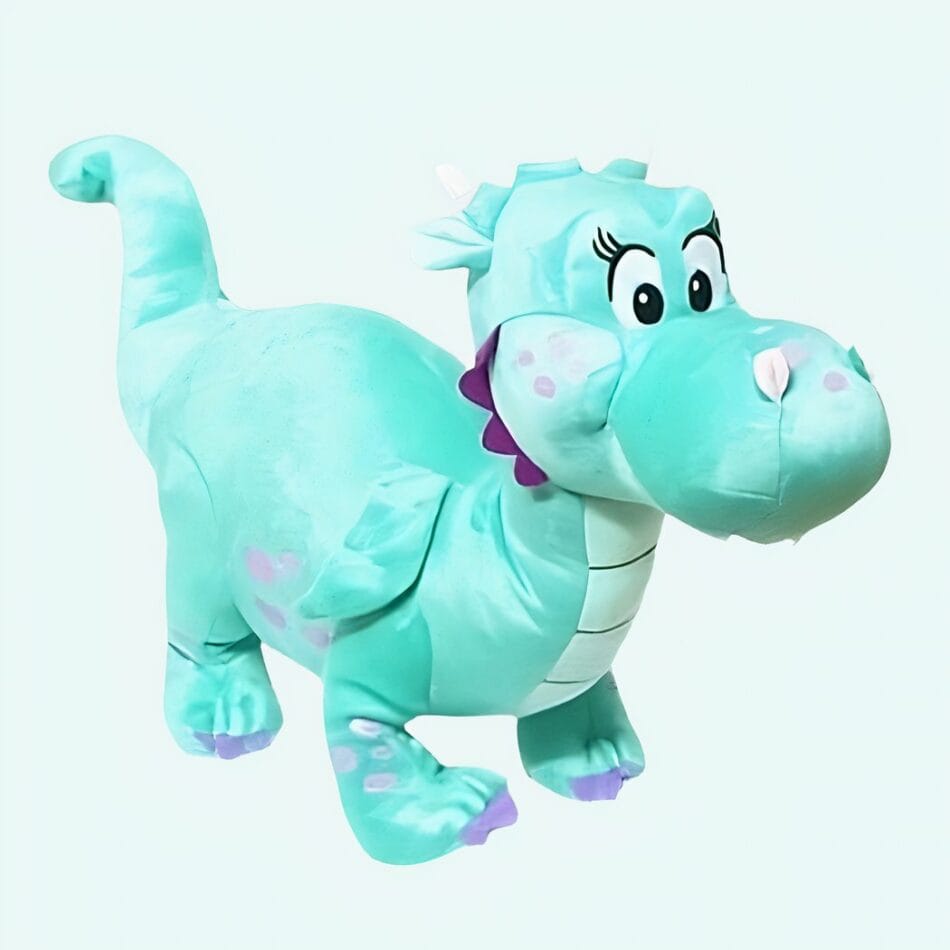 Groene Draak Knuffel Zachte Pluche met Lange Wimpers en Roze Vlekjes De Knuffel