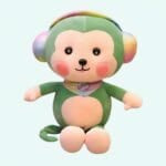 Groene Kawaii Aapknuffel Zachte Duurzame Materialen De Knuffel