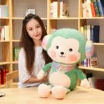 Groene Kawaii Aapknuffel Zachte Duurzame Materialen De Knuffel