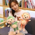Groene Kawaii Aapknuffel Zachte Duurzame Materialen De Knuffel