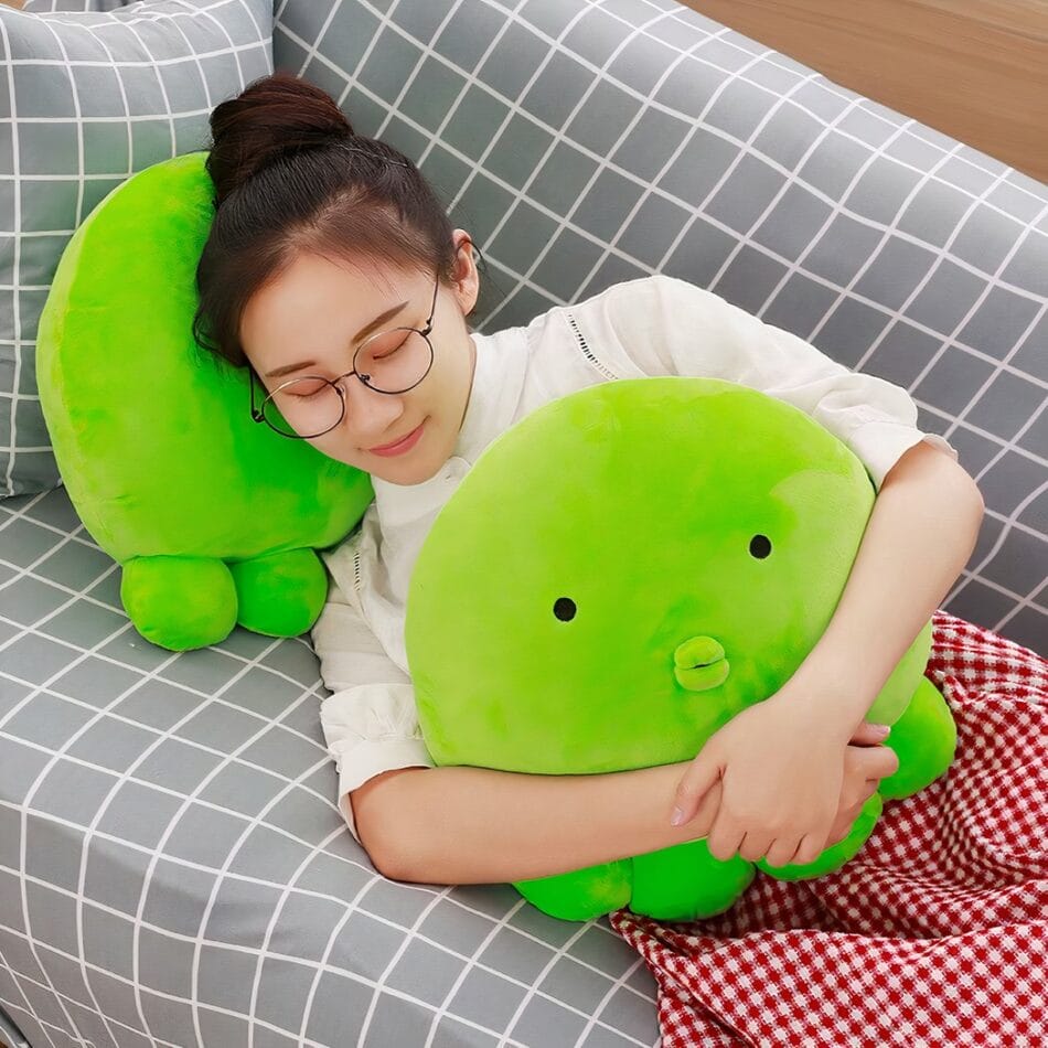 Groene Octopus Knuffel Slaapkussen Met Grote Hoofd En Tentakels De Knuffel