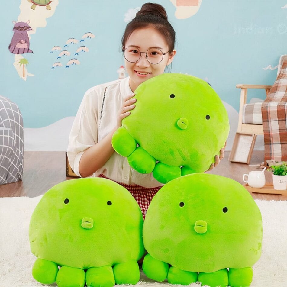 Groene Octopus Knuffel Slaapkussen Met Grote Hoofd En Tentakels De Knuffel