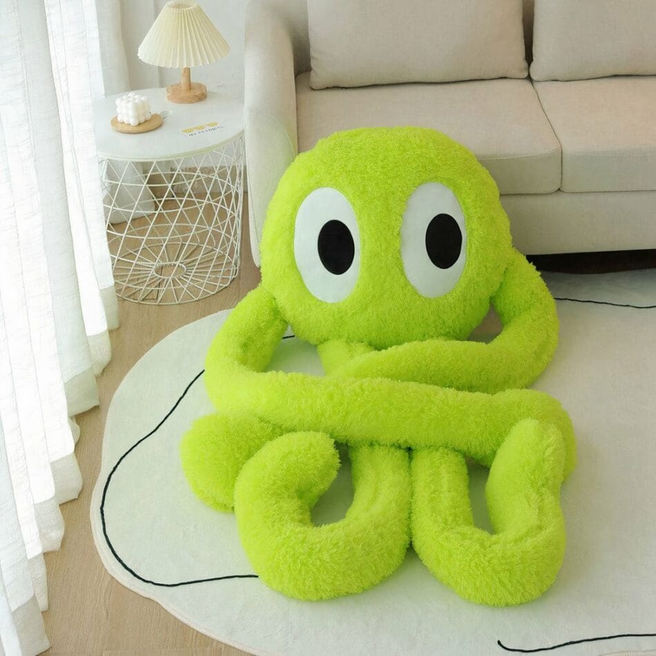 Groene Reuzen Octopus Knuffel 160 cm Lang De Knuffel