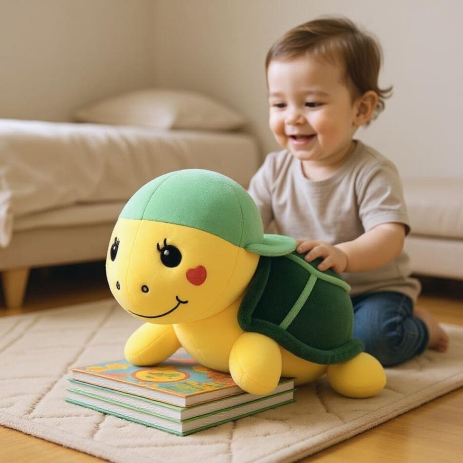 Groene Schildpad Knuffel Met Pet Zacht Speelgoed De Knuffel