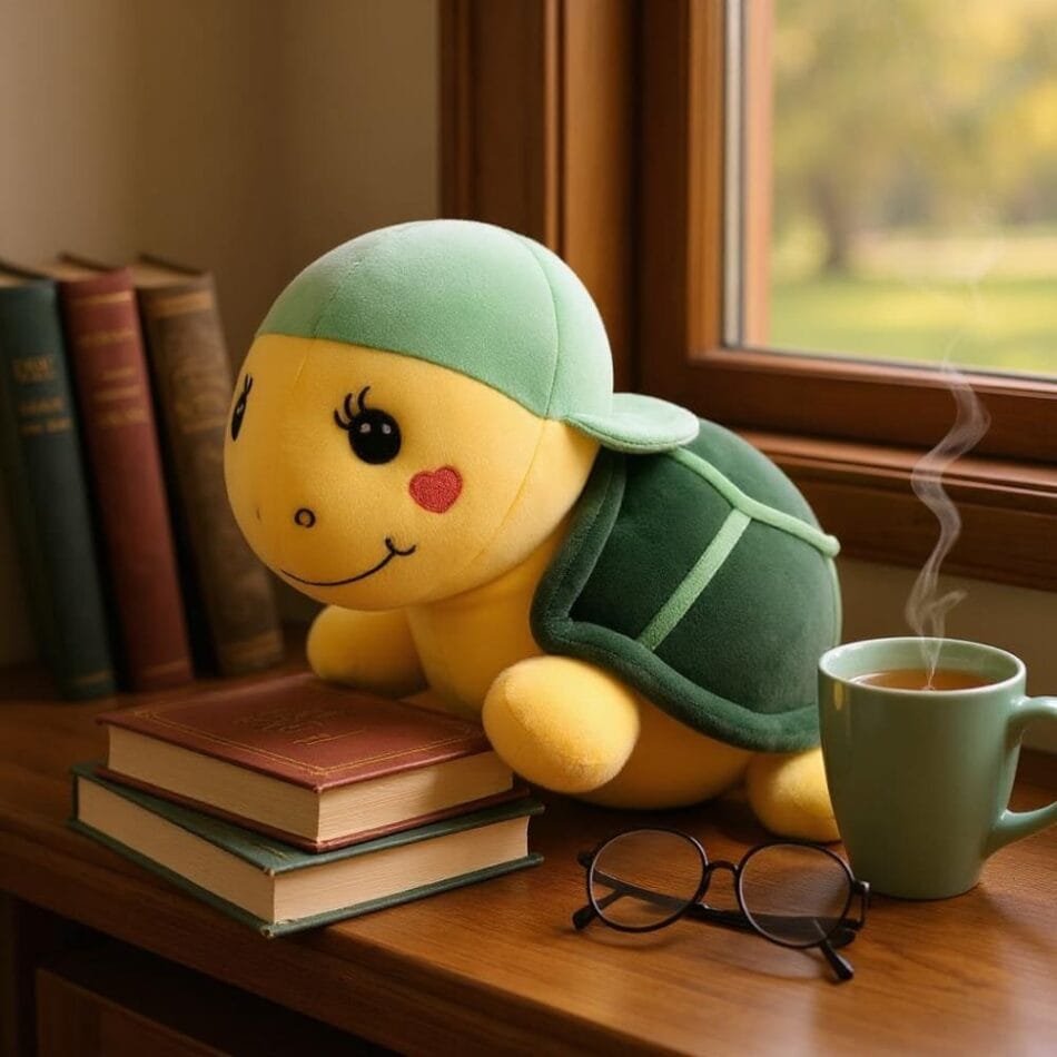 Groene Schildpad Knuffel Met Pet Zacht Speelgoed De Knuffel
