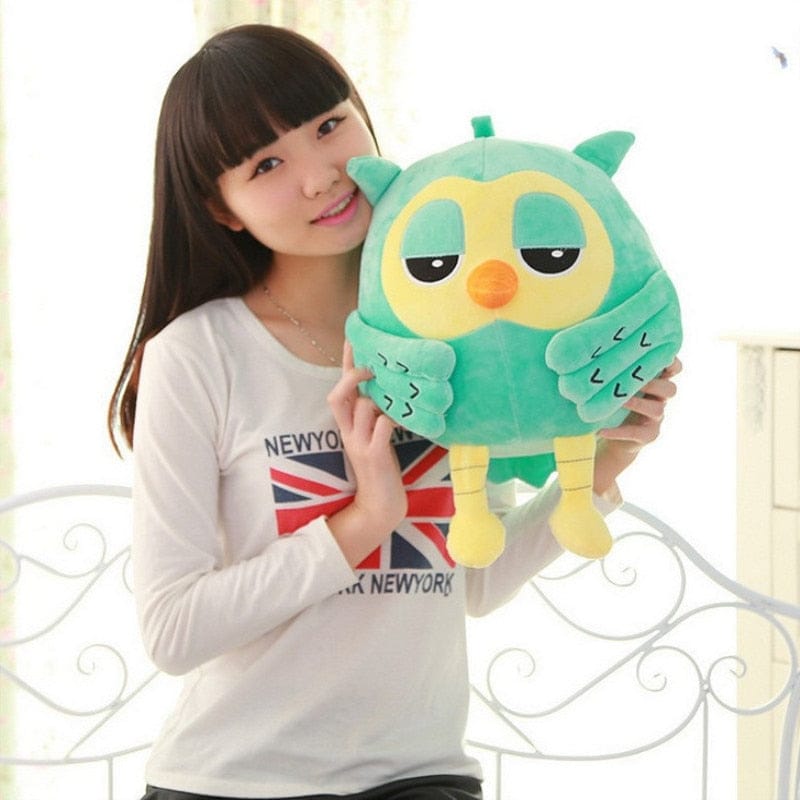 Groene Uil Knuffel Zachte Pluche Voor Baby De Knuffel