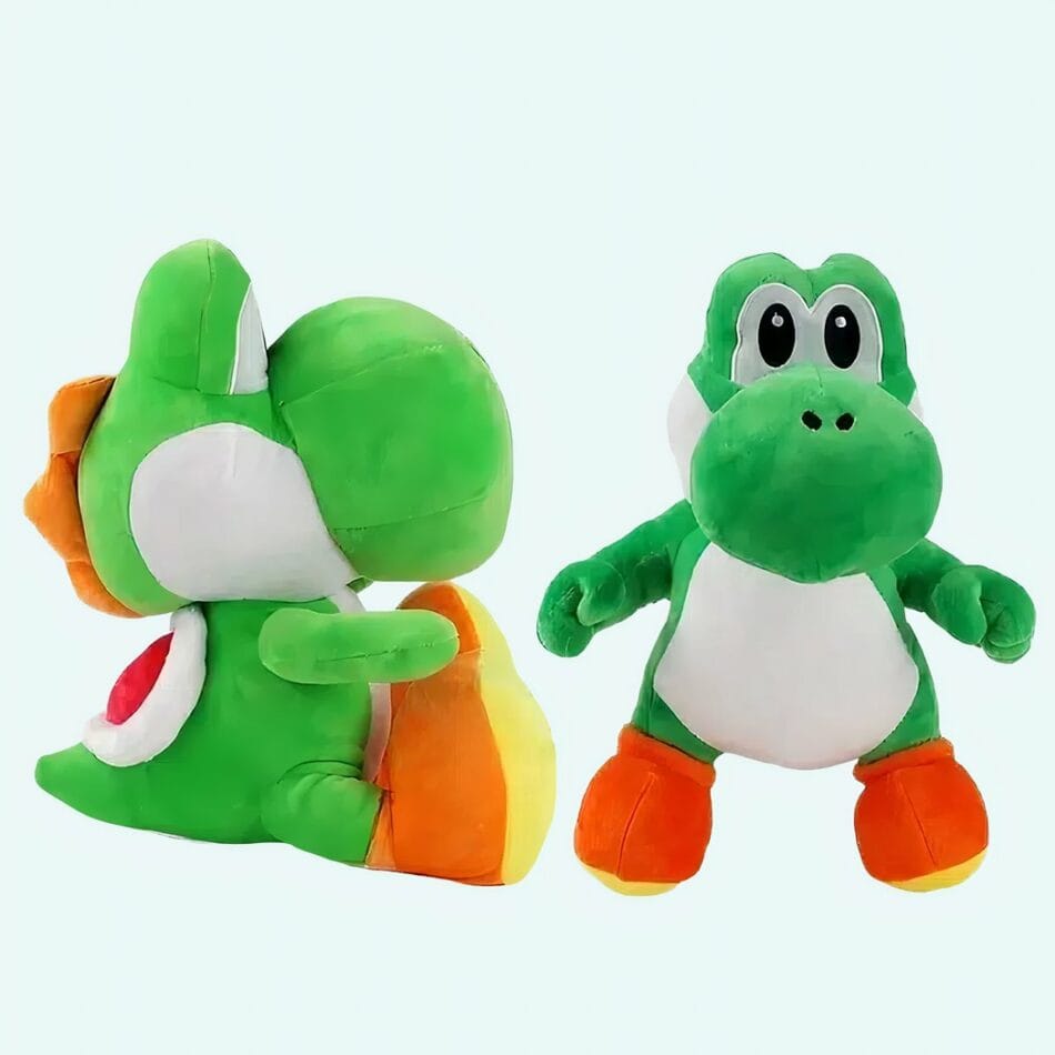 Groene Yoshi Knuffel uit Mario Universum De Knuffel