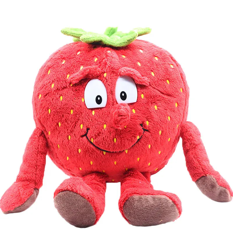 Groente en Fruit Knuffel 25 cm | Pluche Aardbei en Broccoli De Knuffel