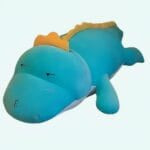 Grote Blauwe Dinosaure Knuffel met Hartverwarmende Glimlach De Knuffel
