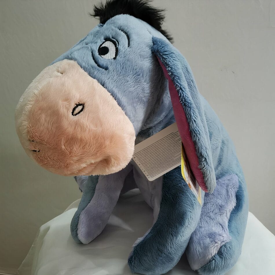 Grote Bourriquet Knuffel Winnie de Pooh Beige Vacht Bruine Accenten De Knuffel