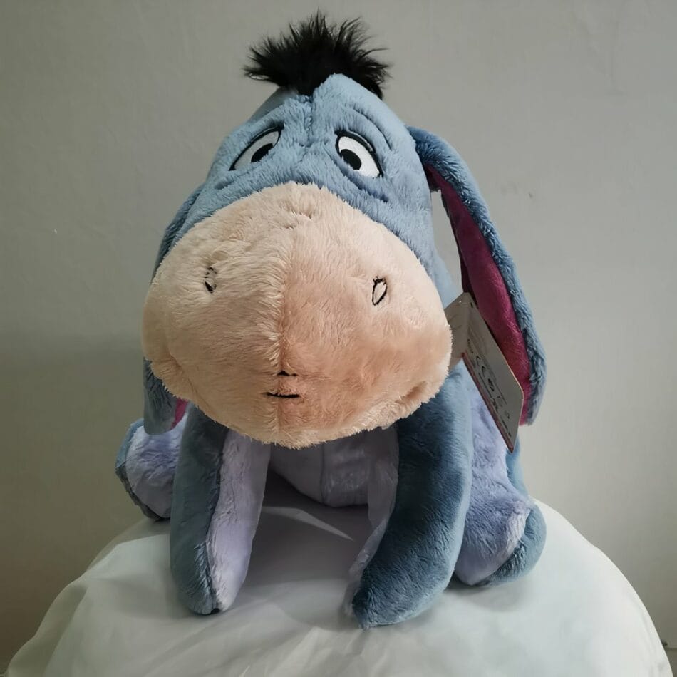 Grote Bourriquet Knuffel Winnie de Pooh Beige Vacht Bruine Accenten De Knuffel