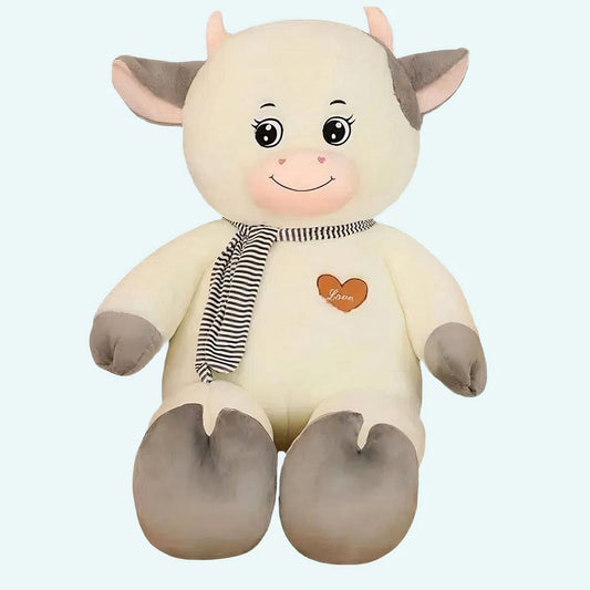 Grote Knuffel Koe Reuzen in Wit en Grijs De Knuffel
