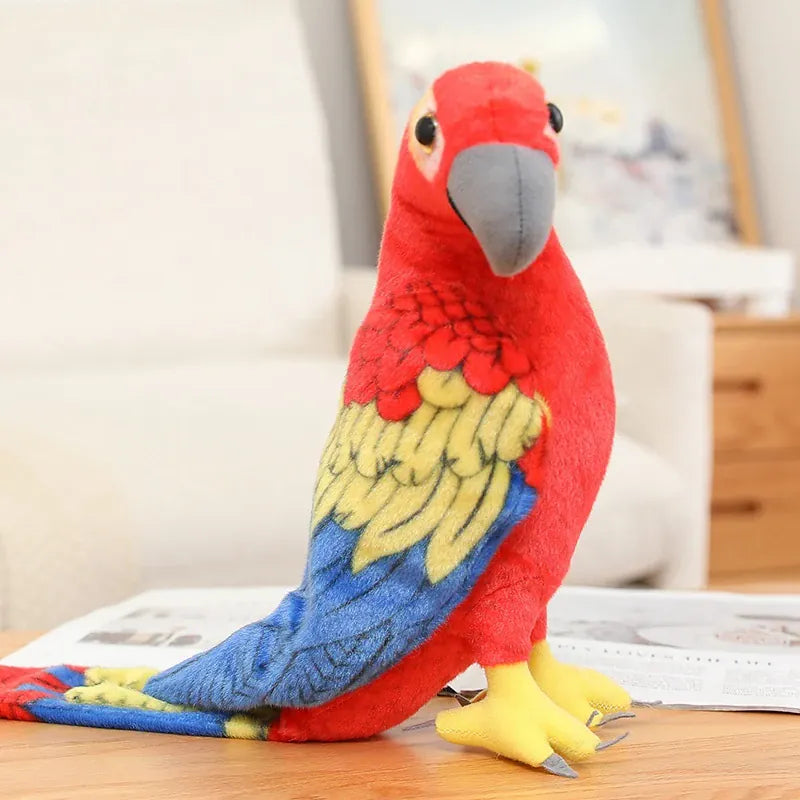 Grote Papegaai Knuffel De Knuffel Rood Blauw / 70x35cm